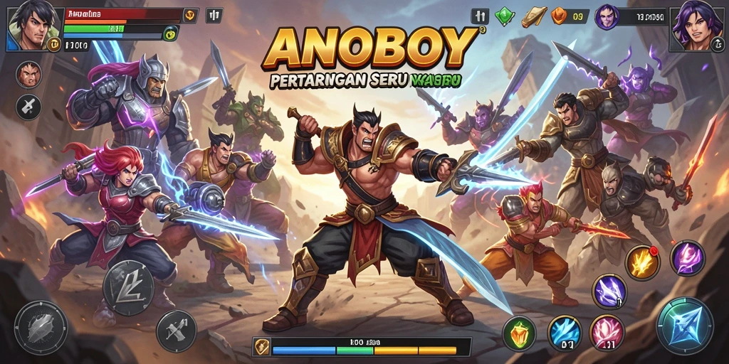 Tampilan gameplay ANOBOY yang mendebarkan dan penuh aksi.