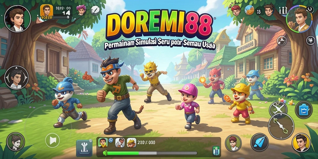 Tampilan gameplay DOREMI88 yang menarik dan penuh warna.