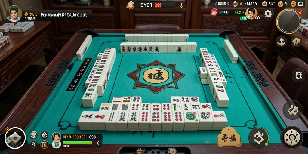 Tangkapan layar utama DY01 menampilkan gameplay Mahjong yang mengasyikkan dan menantang.