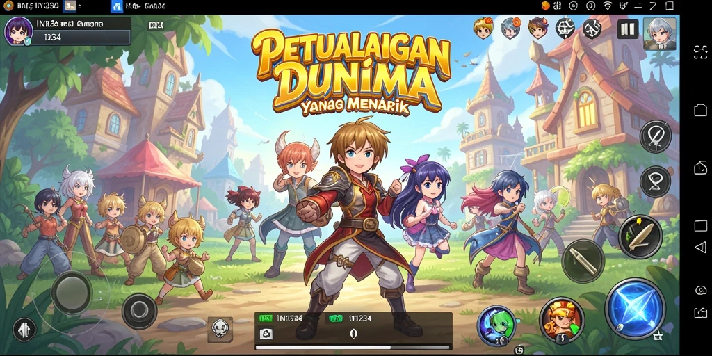 Tampilan gameplay menawan di dunia Anime.