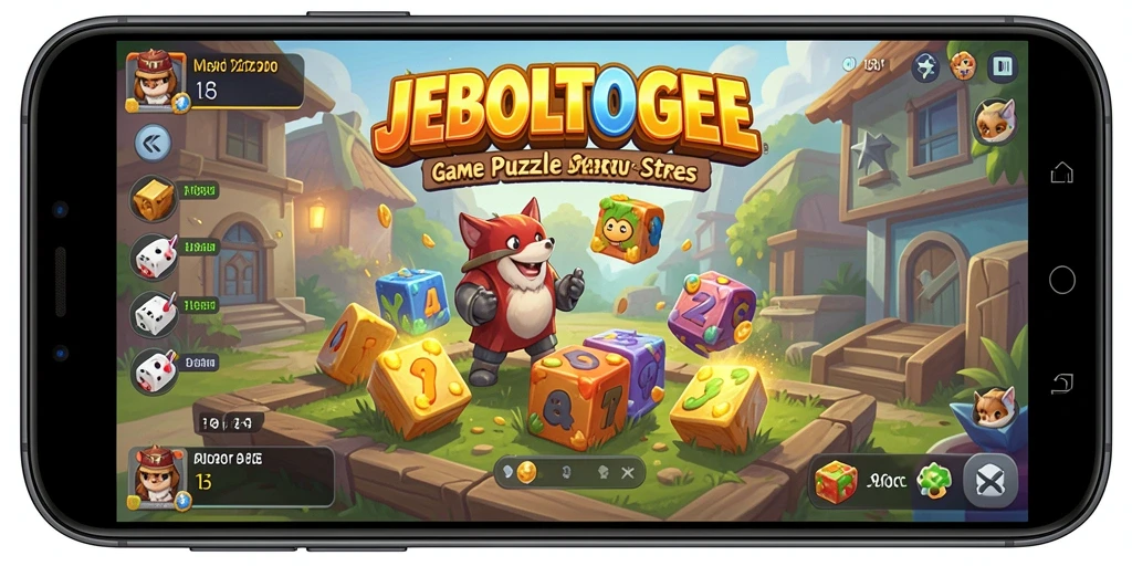 Screenshot gameplay JEBOLTOGEL menampilkan tantangan Puzzle yang menarik.