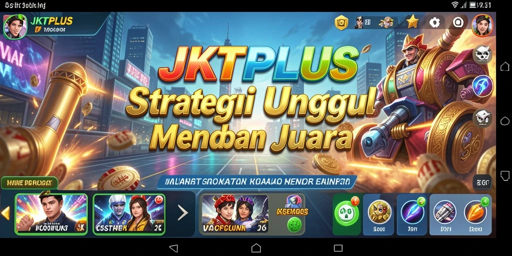 Screenshot gameplay JKTPLUS yang menunjukkan pertempuran strategi yang seru.