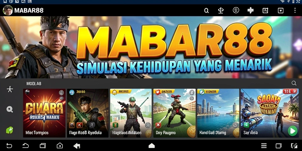Tampilan gameplay MABAR88 yang penuh warna dan interaksi sosial.