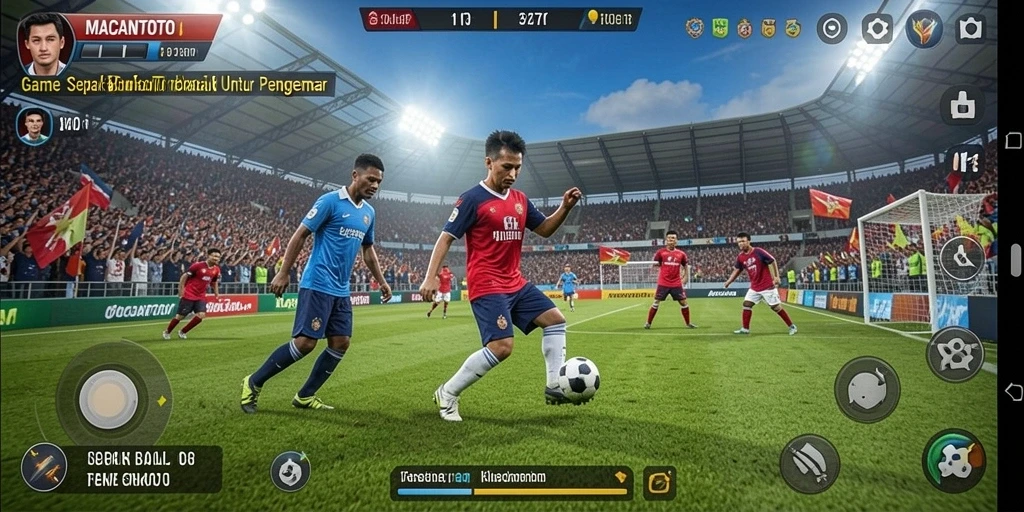 Tampilan gameplay <strong>MACANTOTO</strong> yang menarik dalam laga sepak bola.