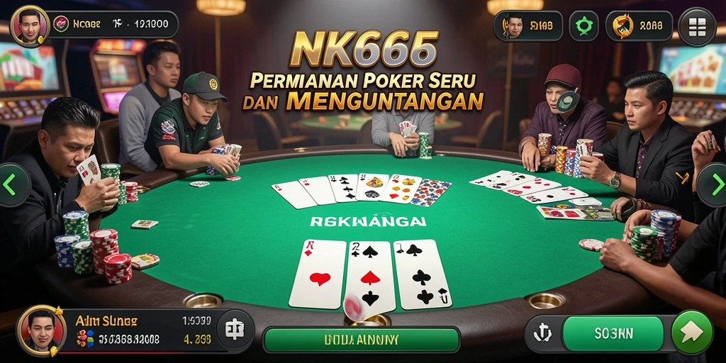 Tampilan menarik dari gameplay Poker di NK666