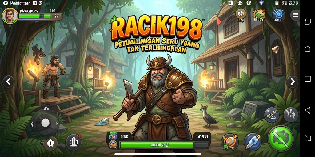 Tampilan gameplay seru dengan karakter yang menantang rintangan.
