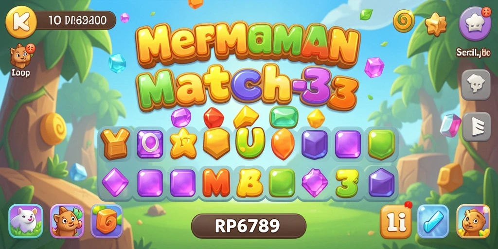 Tangkapan layar permainan RP6789 menampilkan suasana gameplay Match-3 yang seru.