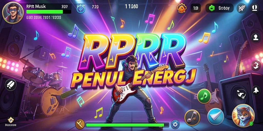 Gameplay RPRR yang menonjolkan interaksi bermain musik yang seru.