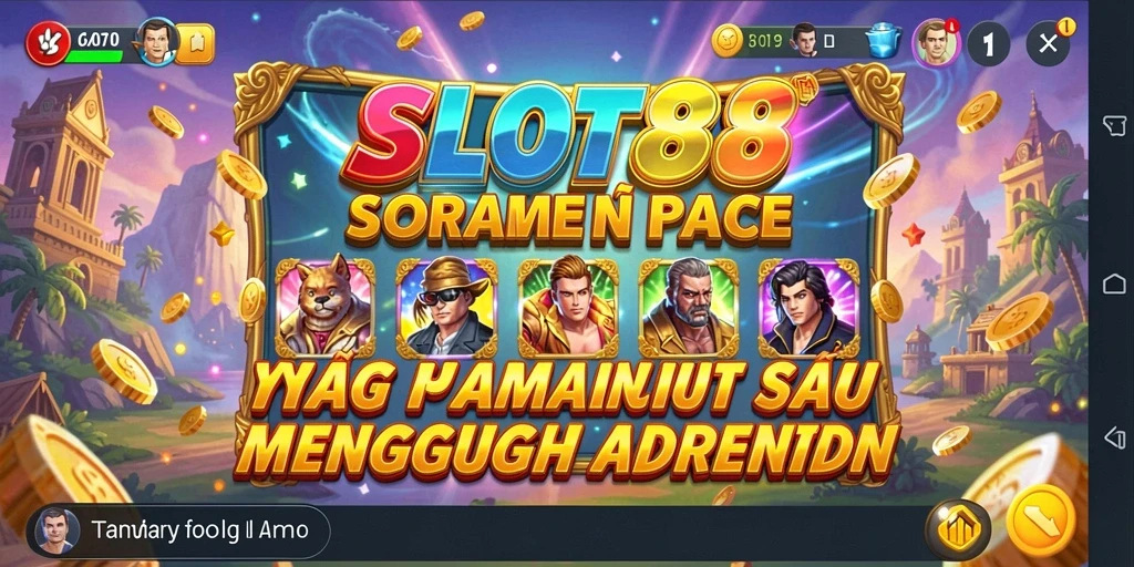 Screenshot utama SLOT88 menunjukkan gameplay menarik dengan grafis yang mengesankan.
