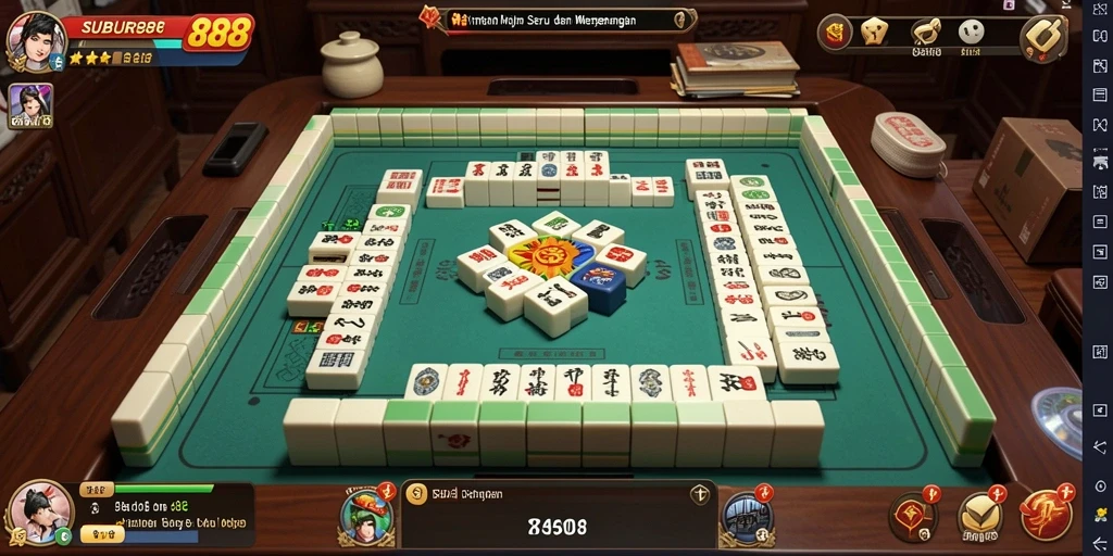 Screenshot SUBUR88 menunjukkan gameplay Mahjong yang seru dan penuh warna.