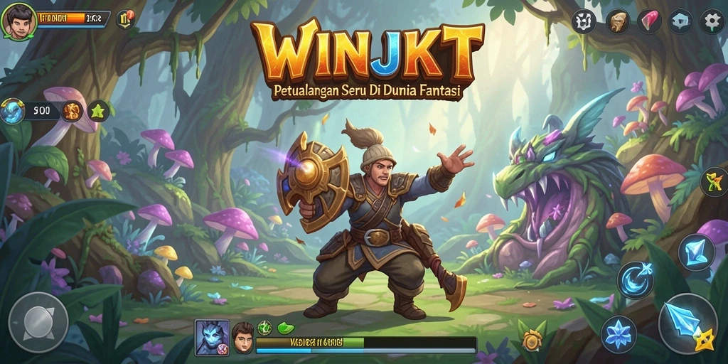 Tangkapan layar gameplay WINJKT menampilkan aksi seru dalam petualangan.